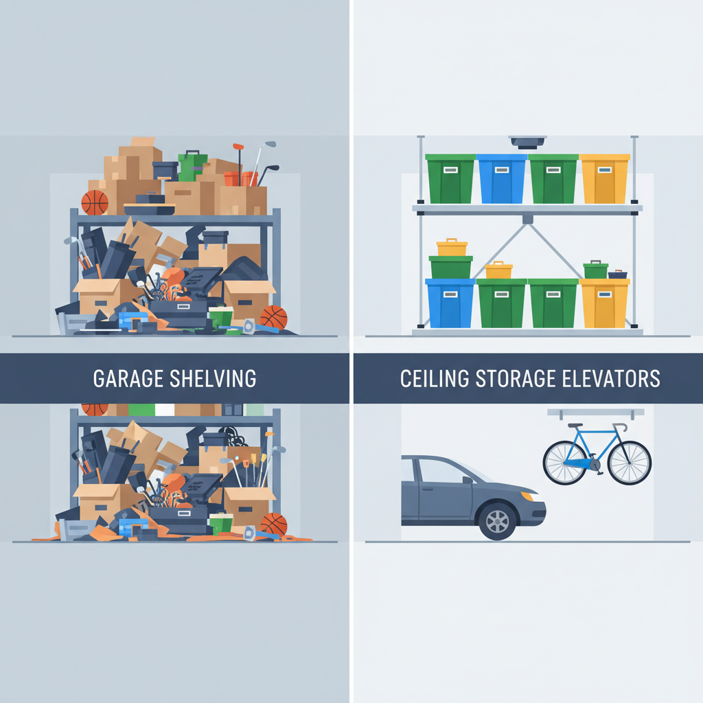 Ceiling Storage Elevators vs. Garage Shelving: The Ultimate Guide to Space Saving