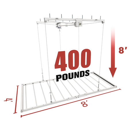 4' x 8' Retractable Garage Storage Lift (400 lb Capacity)
