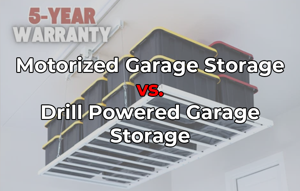 Motorized Overhead Garage Storage vs. Simple Ceiling Storage Elevators