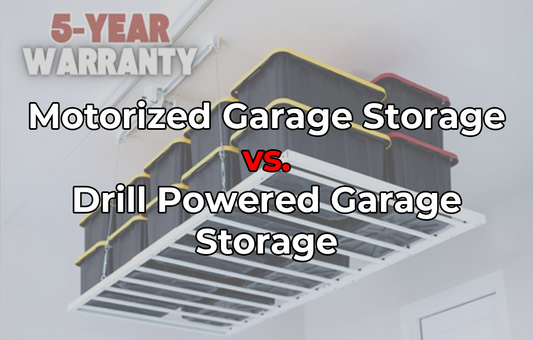 Motorized Overhead Garage Storage vs. Simple Ceiling Storage Elevators