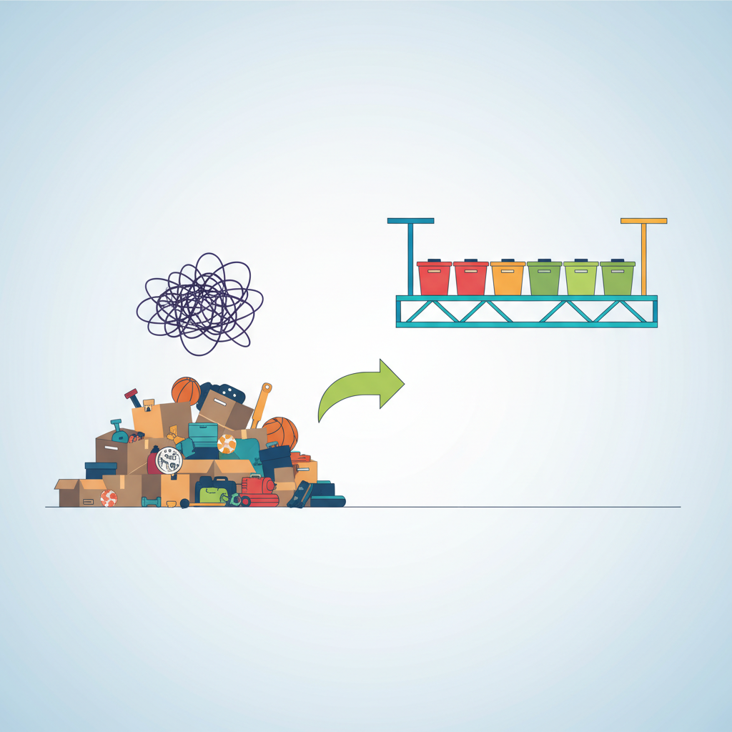 Illustration for Quality Overhead Garage Storage: Securely Store Heavy Boxes and Declutter