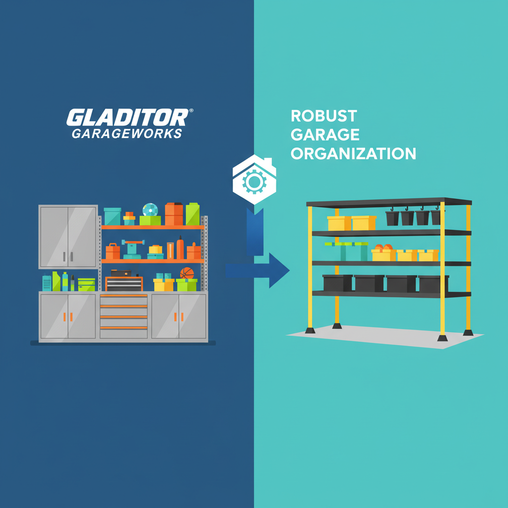 Illustration for Gladiator GarageWorks vs. SafeRacks: Unpacking Key Differences for Robust Garage Organization