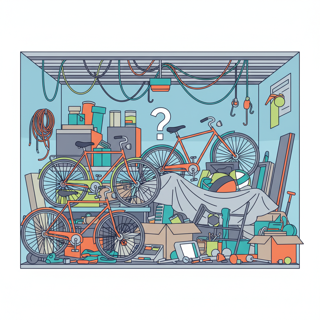 Illustration for Declutter Your Garage: Ceiling Sam's Innovative Bicycle Storage Solutions Free Floor Space