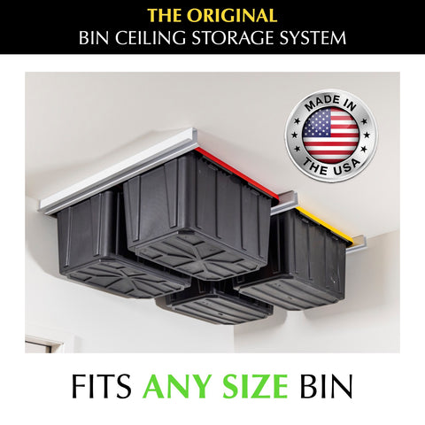 Ceiling SAM® Bin-Slide Ceiling Storage Rack