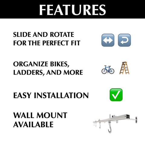 Bike Slide Rack Ceiling Bike Slide™ – CeilingSAM