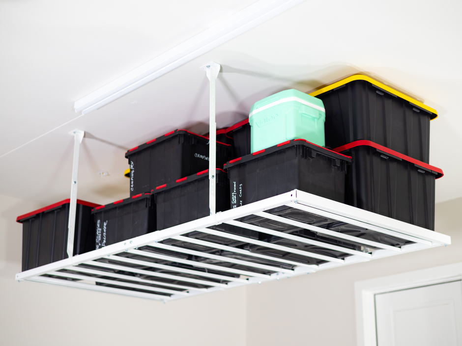 Ceiling Container Storage Ceiling-Mounted Sliding Storage | Ceiling SAM® – CeilingSAM
