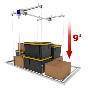 *Pre-Order* 4' x 8' Retractable Garage Storage Lift (9-Foot Drop, 500 lb Capacity)