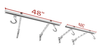 Bike Slide | 150lbs Load Capacity | 2 Hooks | BKS (Wall Mount)