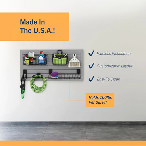 Wall Organizer Pro 60" x 80" Slatwall & Accessory Kit