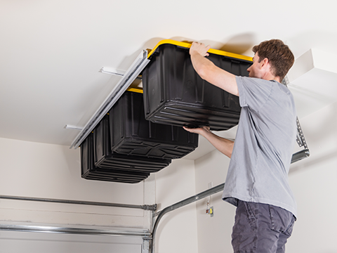 Ceiling-Mounted Sliding Storage | Ceiling SAM® – CeilingSAM