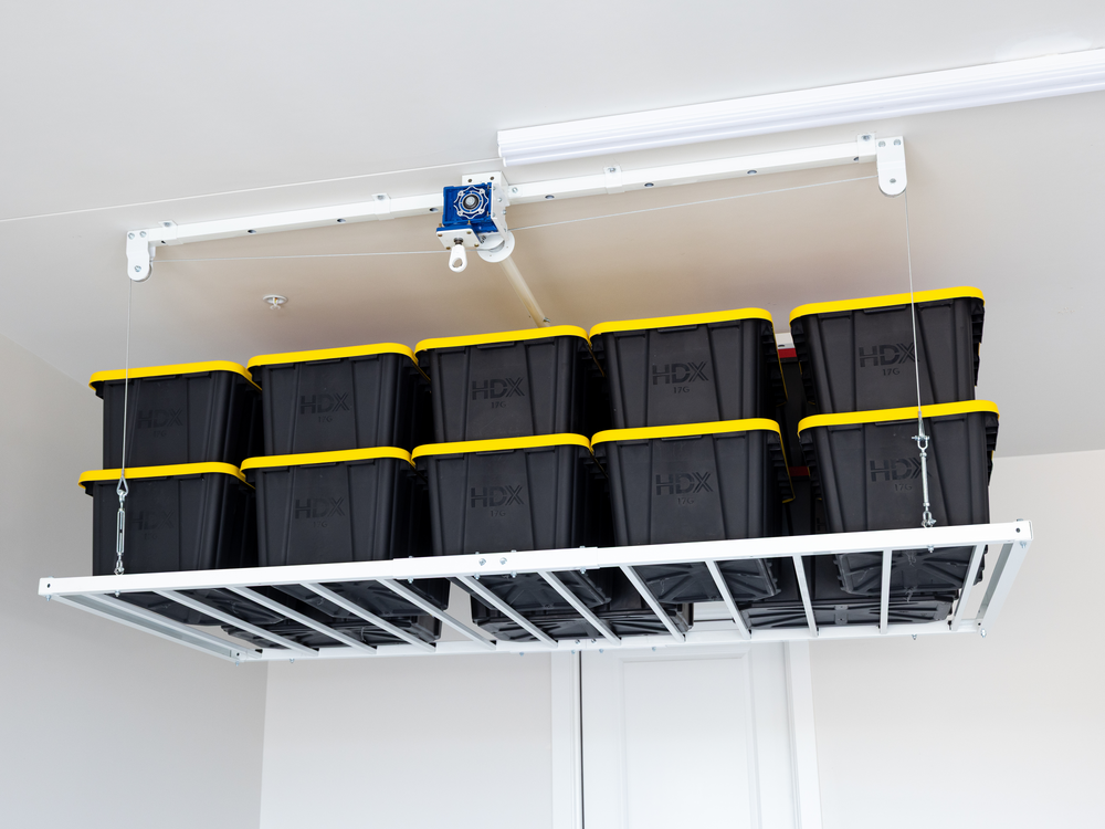 Liftable Storage Rack Build Your Perfect Retractable Storage Lift – CeilingSAM