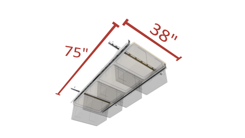 Tote Slide | 3-5 Totes | 150lbs Load Capacity | TS